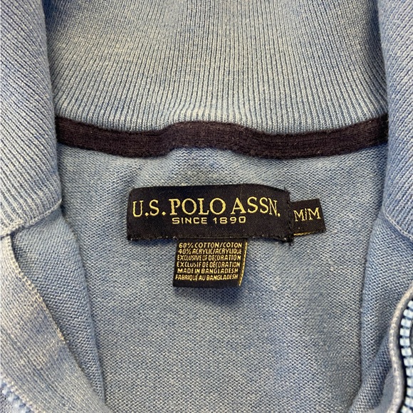 Quarter zip Ralph Lauren bleu M - Picture 2 of 2